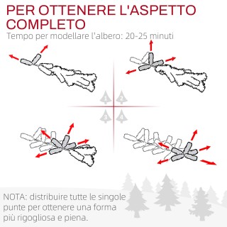 HOMCOM Χριστουγεννιάτικο Δέντρο με Χιόνι σε 3 Τμήματα με 490 Κλαδιά... HOMCOM Χριστουγεννιάτικο Δέντρο με Χιόνι σε 3 Τμήματα με 490 Κλαδιά...