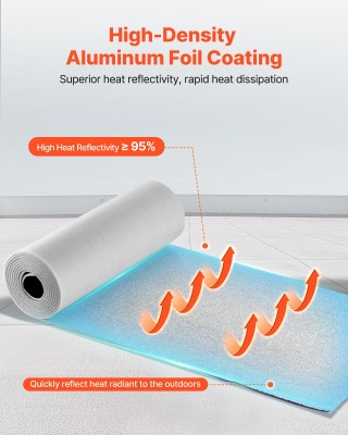 VEVOR Μονωτικό Ρολό Αντανάκλασης για Πόρτα Γκαράζ, 6mm, 5.49m x 0.6...