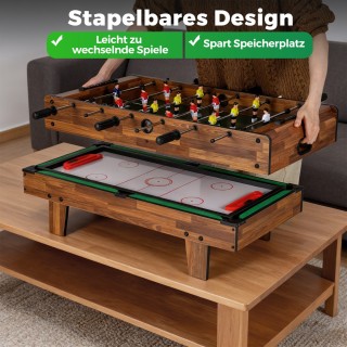 Costway Πολυλειτουργικός Τραπέζι 4 σε 1: Μπιλιάρδο, Πινγκ Πονγκ, Αε...