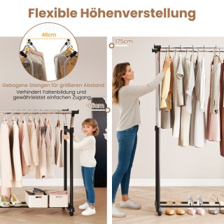Costway Διπλός Κρεμάστρας Ρούχων με Ρυθμιζόμενο Ύψος και Ανθεκτική ... Costway Διπλός Κρεμάστρας Ρούχων με Ρυθμιζόμενο Ύψος και Ανθεκτική ...