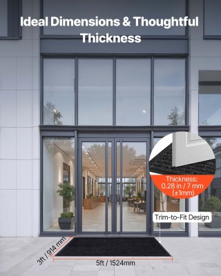 VEVOR 675 x 914 mm Αντιολισθητικό Χαλάκι Εισόδου για Εσωτερική & Εξ...