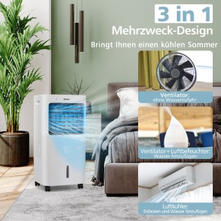 Costway Λευκός 3-σε-1 Εξατμιστικός Ψύκτης Αέρα 37 x 32 x 74,5 εκ. E...