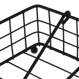 BAKAJI Τετράγωνη Μαύρη Βιομηχανική Μεταλλική Βάση Χαρτοπετσετών 19x...