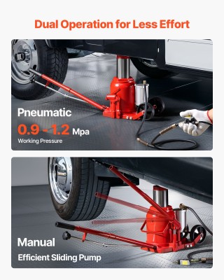 VEVOR Υδραυλικός Αερότονος Γρύλος 50 Τόνων για Αυτοκίνητα και Φορτη...