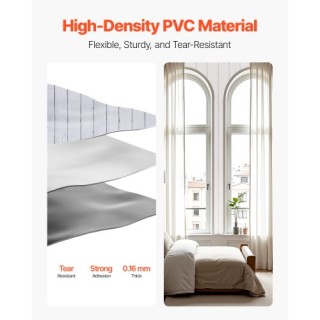 VEVOR Αυτοκόλλητη Ταπετσαρία 45cm x 12m Λευκή Ξύλινη Υφή Αδιάβροχη ...