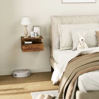 HOMCOM Σετ 2 Επιτοίχιων Κομοδίνων για Κρεβατοκάμαρα με Συρτάρι και ... HOMCOM Σετ 2 Επιτοίχιων Κομοδίνων για Κρεβατοκάμαρα με Συρτάρι και ...