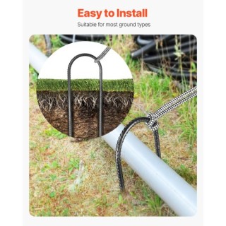 VEVOR Σετ 8 Ανθεκτικών Γαλβανισμένων Πασάλων Οπλισμού 12 ιντσών (Σχ...