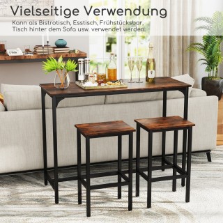 Σετ Ψηλού Τραπεζιού 3 Τεμαχίων με Ρουστίκ Βιομηχανικό Στυλ και Μετα... Σετ Ψηλού Τραπεζιού 3 Τεμαχίων με Ρουστίκ Βιομηχανικό Στυλ και Μετα...