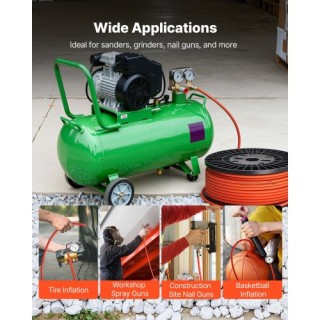 VEVOR Εύκαμπτος Πιεστικός Αεραγωγός 9.53 x 76200mm, Υβριδικός, Αντο...