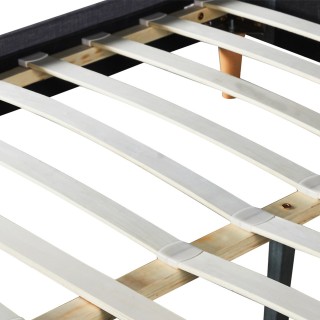 Διπλό Κρεβάτι Evy με Ξύλινα Πόδια - 160x200 cm Γκρι 30130589 Idomya Διπλό Κρεβάτι Evy με Ξύλινα Πόδια - 160x200 cm Γκρι 30130589 Idomya