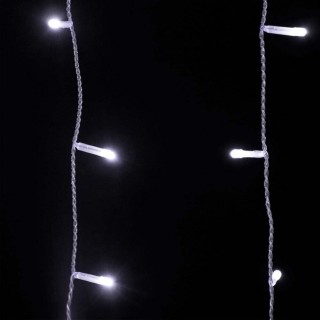 BAKAJI Φωτεινή Χριστουγεννιάτικη Κουρτίνα με 96 LED Ψυχρό Λευκό Φως...