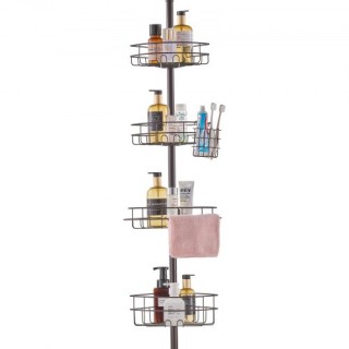 VEVOR  Γωνιακή Ράβδος Ντους 142-290cm Αντοχής στη Σκωρία  SCTPBXGSX...