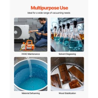 VEVOR Αντλία Κενού 100 L/min Μονοβάθμια με Περιστροφικό Πτερύγιο ZK...