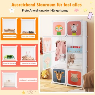 Σύστημα Αποθήκευσης - Ντουλάπα με 8 Κύβους 75 x 37 x 145 cm  COSTWA...