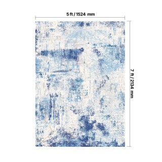 VEVOR Μοντέρνο Μπλε Ανθεκτικό Χαλί 5x7 ft JXZXDT5X7FTX23OBS001V0