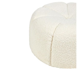 Ostaria Πουφ Ξύλο Πολυεστέρας Λευκό Pola -36866