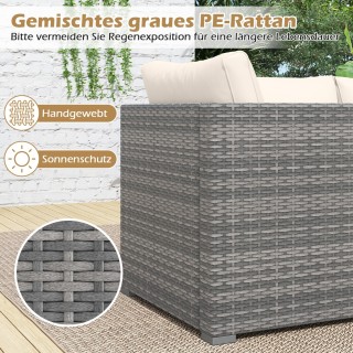 Costway Σετ Κήπου 3 Τεμαχίων με 3θέσιο Αρθρωτό Καναπέ από PE Rattan... Costway Σετ Κήπου 3 Τεμαχίων με 3θέσιο Αρθρωτό Καναπέ από PE Rattan...