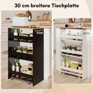 Costway Καροτσάκι Κουζίνας 4 Επιπέδων με Χειρολαβή & Κάγκελα, Μαύρο... Costway Καροτσάκι Κουζίνας 4 Επιπέδων με Χειρολαβή & Κάγκελα, Μαύρο...