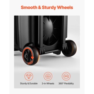 VEVOR Τσάντα Μπόουλινγκ με Ρόδες για 3 Μπάλες και Χώρο Παπουτσιών G...