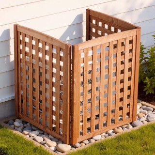 VEVOR Ξύλινο Φράχτης Απορρήτου, 810 x 960 mm, 3 Πάνελ, Ρυθμιζόμενη ...