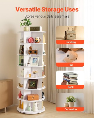 VEVOR Περιστρεφόμενη Παπουτσοθήκη 7 Επιπέδων, Λευκή XZXJEKWDZ7CSTUC...