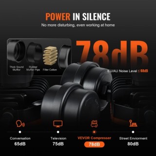 Φορητός Αεροσυμπιεστής VEVOR 1 Γαλόνι 7bar Χωρίς Λάδι WYWSKYJ4L750... Φορητός Αεροσυμπιεστής VEVOR 1 Γαλόνι 7bar Χωρίς Λάδι WYWSKYJ4L750...