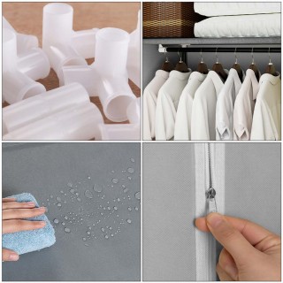 BAKAJI  Ντουλάπα από ύφασμα TNT Γκαρνταρόμπα Κρεμάστρα με ράφι 70x4...