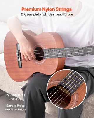 VEVOR Κλασική Κιθάρα 900 mm, Σετ Εκκίνησης για Αρχάριους, Φυσικό Χρ... VEVOR Κλασική Κιθάρα 900 mm, Σετ Εκκίνησης για Αρχάριους, Φυσικό Χρ...