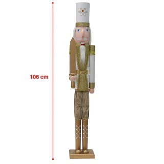 BAKAJI  Χριστουγεννιάτικος Ξύλινος Καρυοθραύστης Στρατιώτης 106cm Δ...