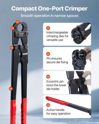 VEVOR Σετ Εργαλείων Πρεσαρίσματος Σωλήνων PEX & Αλουμινοπλαστικού μ... VEVOR Σετ Εργαλείων Πρεσαρίσματος Σωλήνων PEX & Αλουμινοπλαστικού μ...