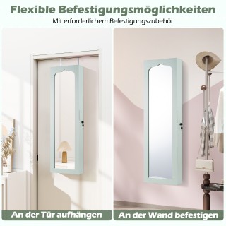 Costway Ντουλάπι κοσμημάτων με LED, κλειδωμένο επιτοίχιο/πόρτα με κ... Costway Ντουλάπι κοσμημάτων με LED, κλειδωμένο επιτοίχιο/πόρτα με κ...