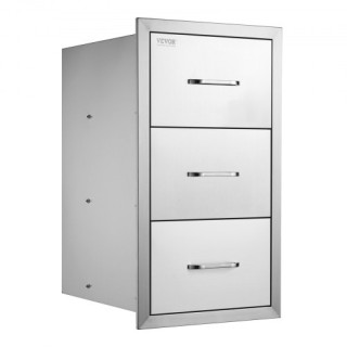 Συρτάρια BBQ Vevor Ανοξείδωτα 3τμχ 40x77 εκ. για Εξωτερική Χρήση  C...