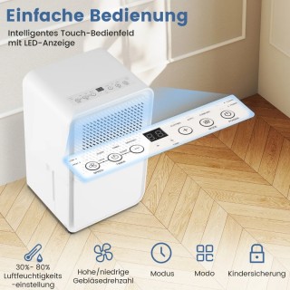 Αφυγραντήρας 15 L/ημέρα με 4 Λειτουργίες και Χρονοδιακόπτη 210 W 29...