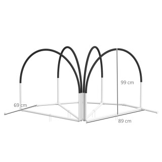 PawHut Σετ Agility Σκύλου 4 Τεμαχίων με 4 Πάσσαλους και Τσάντα Μετα...