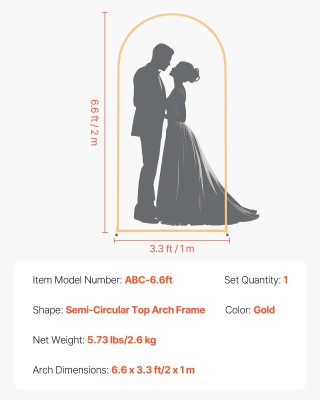 VEVOR Χρυσή Μεταλλική Αψίδα Διακόσμησης Εκδηλώσεων (2 x 1 μ.) BYDGM... VEVOR Χρυσή Μεταλλική Αψίδα Διακόσμησης Εκδηλώσεων (2 x 1 μ.) BYDGM...