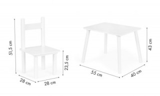 ECOTOYS Σετ παιδικών επίπλων: Τραπέζι, μικρό τραπεζάκι + 2 καρέκλες...