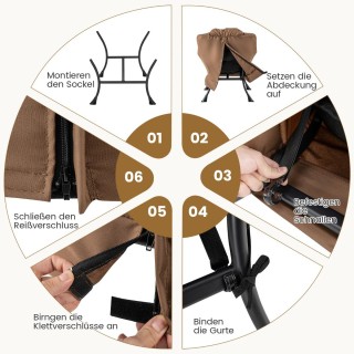 Costway Σύγχρονη Πολυθρόνα και Σκαμπό 75 x 81 x 94,5cm NP10119CF