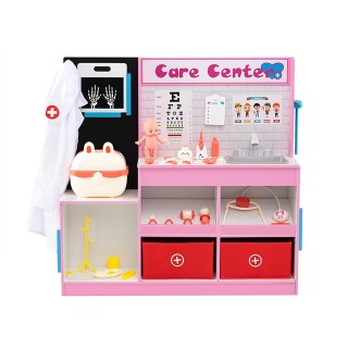 Costway Σετ Ιατρικών Εξετάσεων Ξύλινο με Χώρο Εξετάσεων, Μόνιτορ ΗΚ...