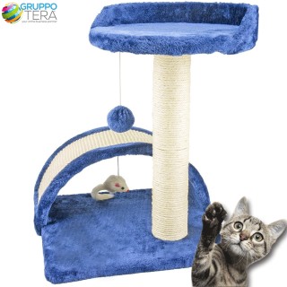 BAKAJI Ξύστρα για γάτες μπλε με παιχνίδι μπαλάκι, στύλος 50cm, πον... BAKAJI Ξύστρα για γάτες μπλε με παιχνίδι μπαλάκι, στύλος 50cm, πον...