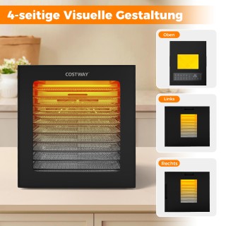 Costway Αποξηραντήρας 850W με 10 προγράμματα, 10 ανοξείδωτες σχάρες...