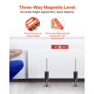 VEVOR Ανυψωτικό Χειρός 200kg 2 Λειτουργίες 195mm Μαύρο 2 Τεμάχια TG...