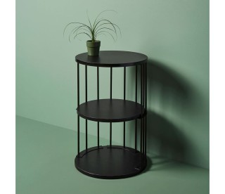 Ostaria Στρογγυλό Τραπέζι 3 Επιπέδων Μέταλλο Και Ξύλο Μαύρο -35474 Ostaria Στρογγυλό Τραπέζι 3 Επιπέδων Μέταλλο Και Ξύλο Μαύρο -35474