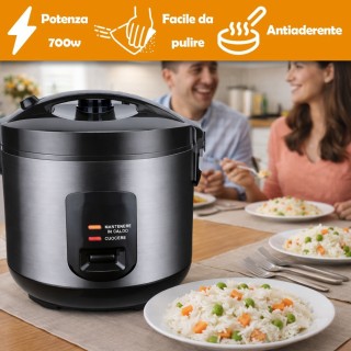 BAKAJI Συμπαγής Ηλεκτρική Μαγειρική Συσκευή Ρυζιού 4L με Αυτόματο, ...