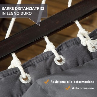 Outsunny Φορητή Αιώρα Κήπου με Ενσωματωμένο Μαξιλάρι, από Βαμβάκι, ...