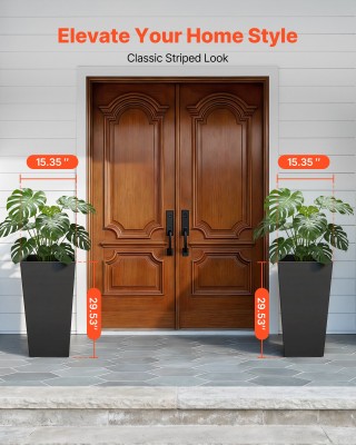 VEVOR Σετ 2 ψηλές κωνικές γλάστρες 750 mm για εσωτερικό και εξωτερι...