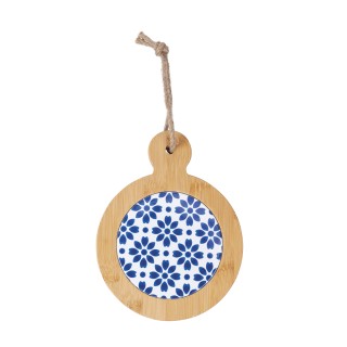 Galileo Σετ 8 τμχ Ξύλινη πλάκα κοπής από μπαμπού και κεραμικό με δι...