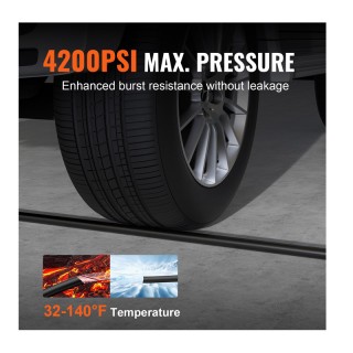 Εύκαμπτο Λάστιχο Υψηλής Πίεσης για Πλυστικό 1/4 30.5 m 4200 PSI VEV... Εύκαμπτο Λάστιχο Υψηλής Πίεσης για Πλυστικό 1/4 30.5 m 4200 PSI VEV...