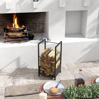 Outsunny Ξύλινο ράφι εξωτερικού και εσωτερικού χώρου από ατσάλι με ... Outsunny Ξύλινο ράφι εξωτερικού και εσωτερικού χώρου από ατσάλι με ...