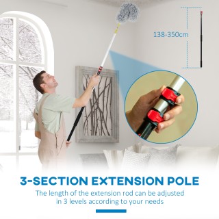 Σετ καθαρισμού οικιακού γραφείου HOMCOM με κοντάρι, ξεσκονόπανο αρά...