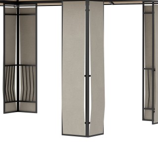 Outsunny Garden Gazebo 3,65x3m με στέγη από πολυανθρακικό 2 επιπέδω... Outsunny Garden Gazebo 3,65x3m με στέγη από πολυανθρακικό 2 επιπέδω...